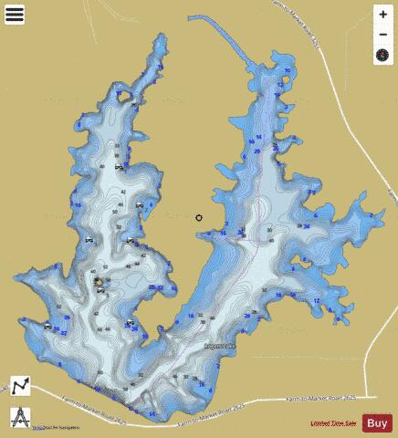 Brandy Branch Reservoir / Rogers Lake depth contour Map - i-Boating App