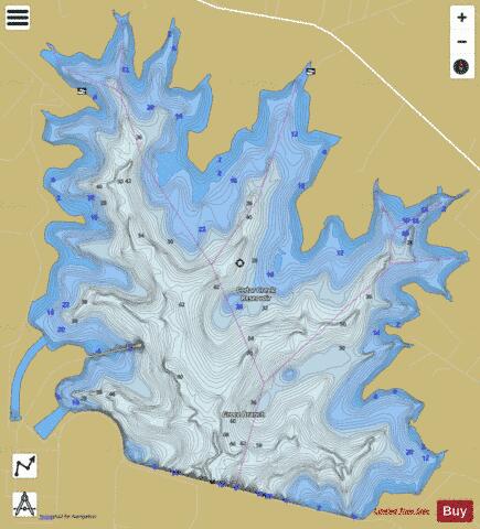 Lake Fayette depth contour Map - i-Boating App