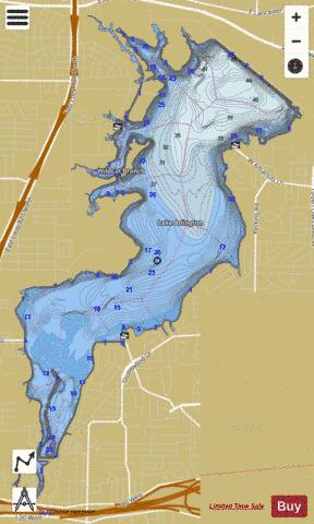 Arlington depth contour Map - i-Boating App