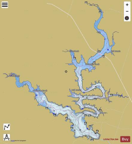 Belton depth contour Map - i-Boating App