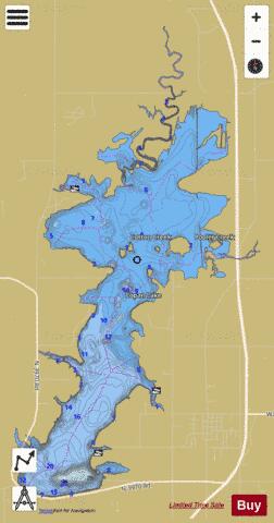 Copan_OK depth contour Map - i-Boating App