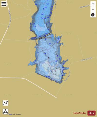 Elm Creek Reservoir depth contour Map - i-Boating App