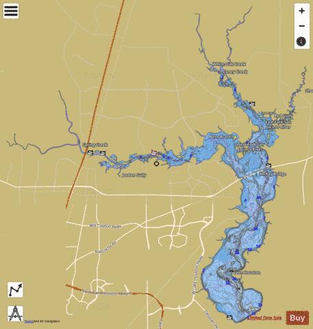 Houston depth contour Map - i-Boating App