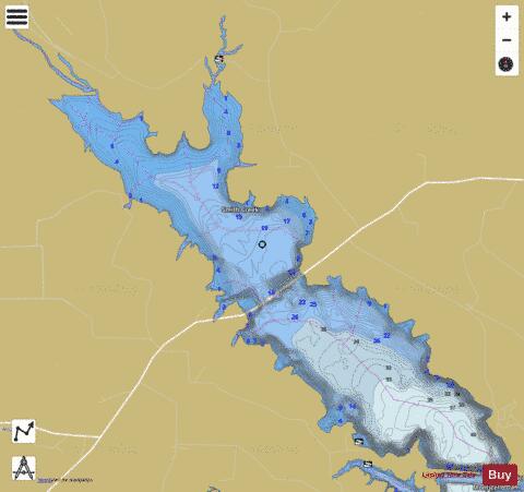 Monticello depth contour Map - i-Boating App