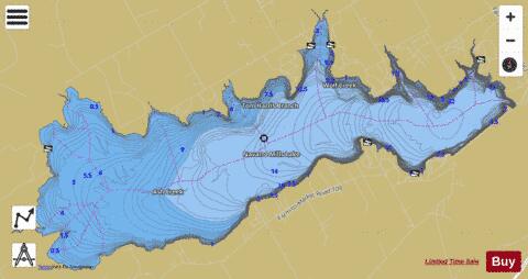 NavarroMills depth contour Map - i-Boating App