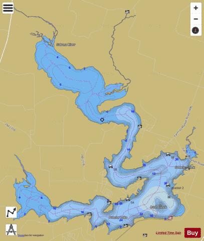 Proctor depth contour Map - i-Boating App