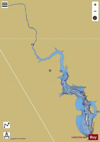RedBluff depth contour Map - i-Boating App