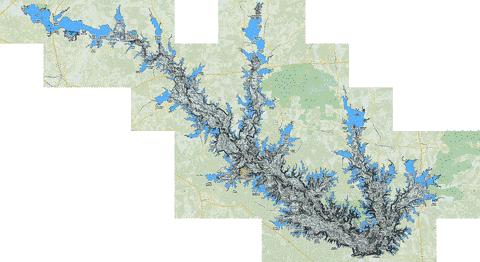Lake Sam Rayburn depth contour Map - i-Boating App
