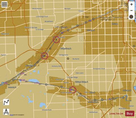 Illinois River mile 302 to mile 319/322 Marine Chart - Nautical Charts App