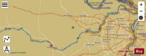 Missouri River mile 0 to 100 Marine Chart - Nautical Charts App