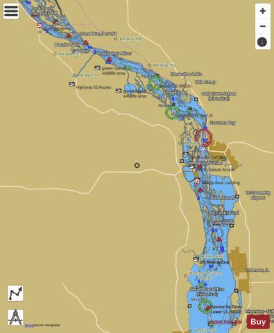 Upper Mississippi River mile 526 to mile 553 Marine Chart - Nautical Charts App