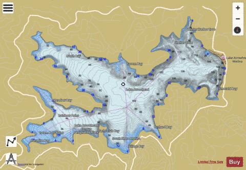 Lake Arrowhead Reservoir depth contour Map - i-Boating App