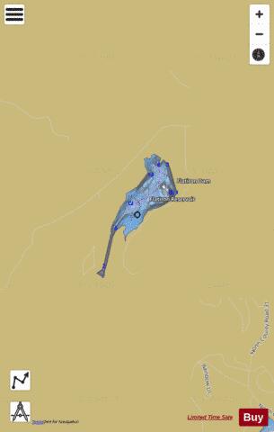 Flatiron Reservoir depth contour Map - i-Boating App
