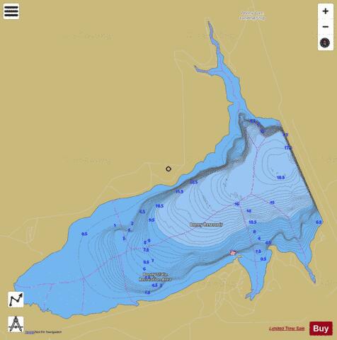 Bonny Reservoir depth contour Map - i-Boating App