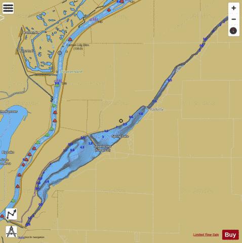 Spring Lake/Sewell Lake depth contour Map - i-Boating App
