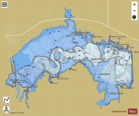 Waconda Lake depth contour Map - i-Boating App