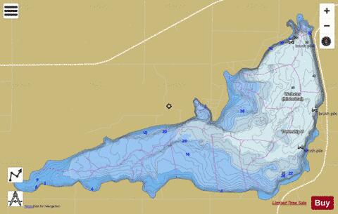 Webster Reservoir depth contour Map - i-Boating App