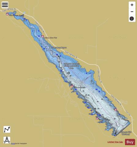 Calamus Reservoir - Virginia Smith Dam depth contour Map - i-Boating App