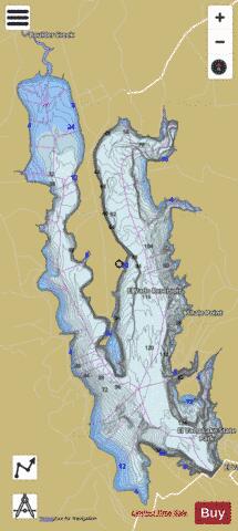 El Vado Reservoir depth contour Map - i-Boating App