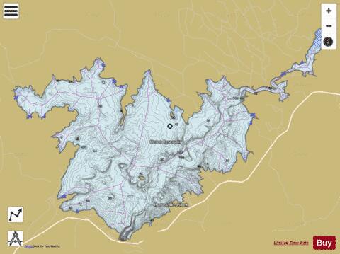 Heron Reservoir depth contour Map - i-Boating App