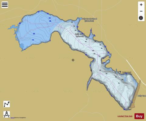 Bully Creek Reservoir depth contour Map - i-Boating App