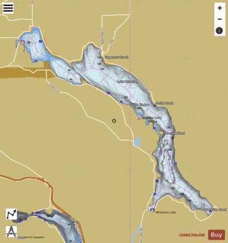 Lake Whatcom depth contour Map - i-Boating App