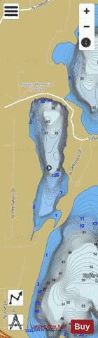 Lower Nashotah Lake depth contour Map - i-Boating App