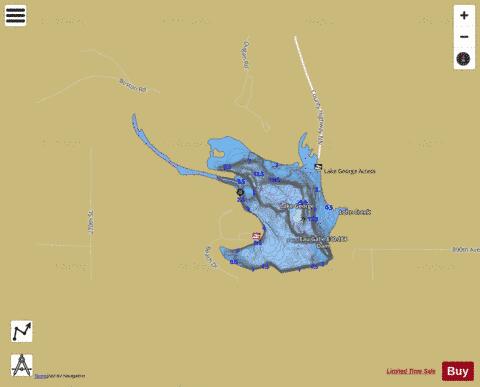 Eau Galle Reservoir / Lake George depth contour Map - i-Boating App