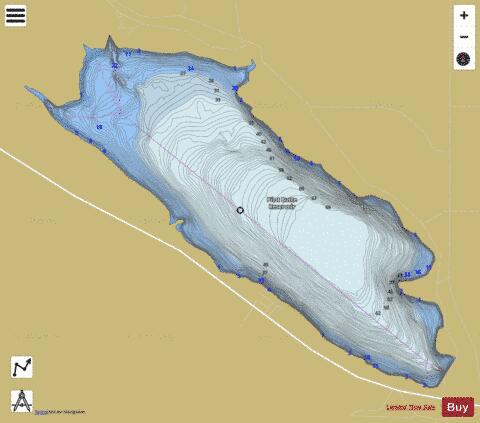 Pilot Butte Reservoir depth contour Map - i-Boating App