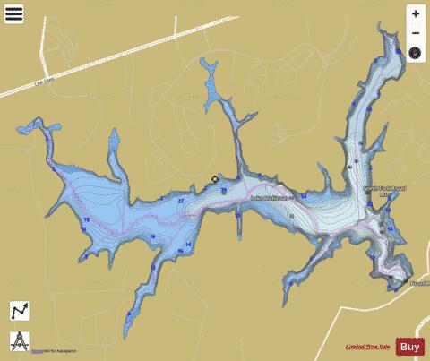 Lake Manassas depth contour Map - i-Boating App
