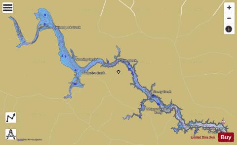 Lake Chesdin depth contour Map - i-Boating App