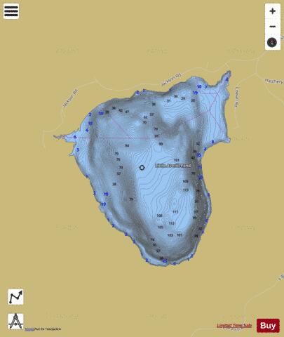 Little Averill Lake depth contour Map - i-Boating App