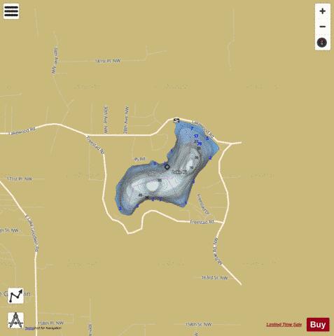 Lake Ki depth contour Map - i-Boating App