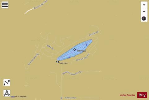 Toad Lake depth contour Map - i-Boating App