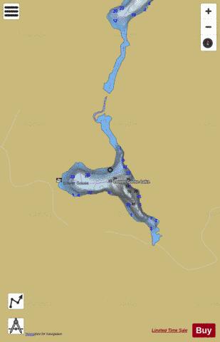 Lower Goose Lake depth contour Map - i-Boating App