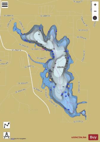Lake Sawyer depth contour Map - i-Boating App