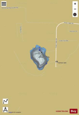 Aeneas Lake depth contour Map - i-Boating App