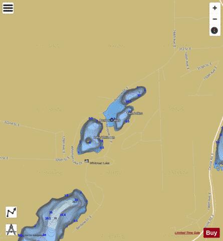 Benbow Lakes depth contour Map - i-Boating App