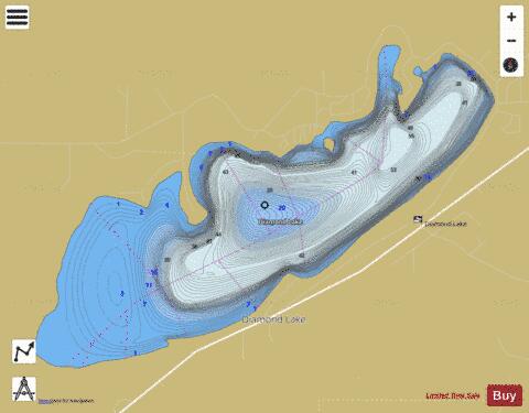 Diamond Lake Fishing Map Us Wa 01518754 Nautical Charts App