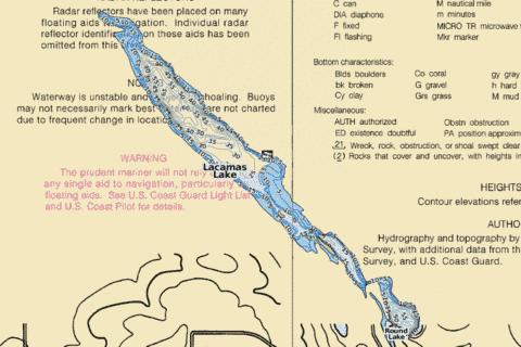 Lacamas Lake depth contour Map - i-Boating App