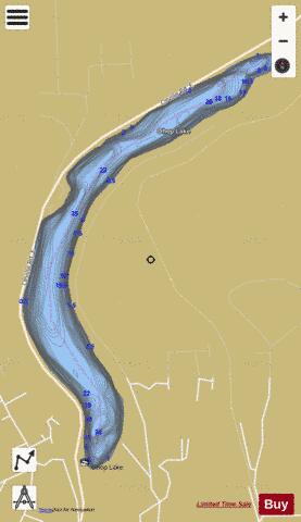Ohop Lake depth contour Map - i-Boating App