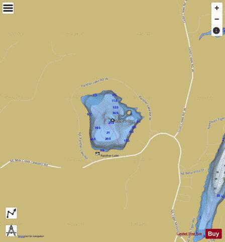 Panther Lake depth contour Map - i-Boating App