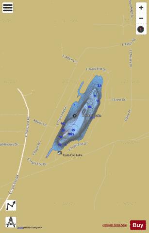 Prickett Lake depth contour Map - i-Boating App
