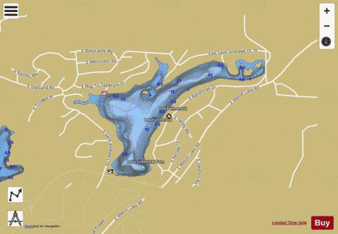 Lake Limerick depth contour Map - i-Boating App