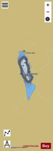 Davis Lake depth contour Map - i-Boating App