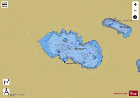 Lake Galilee depth contour Map - i-Boating App
