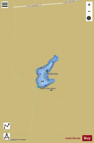 Quartz Lake depth contour Map - i-Boating App