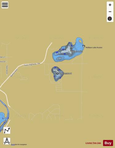 Lake Lenwood depth contour Map - i-Boating App