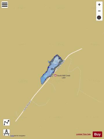 South Mill Creek depth contour Map - i-Boating App