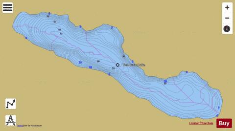 Two Ocean Lake depth contour Map - i-Boating App